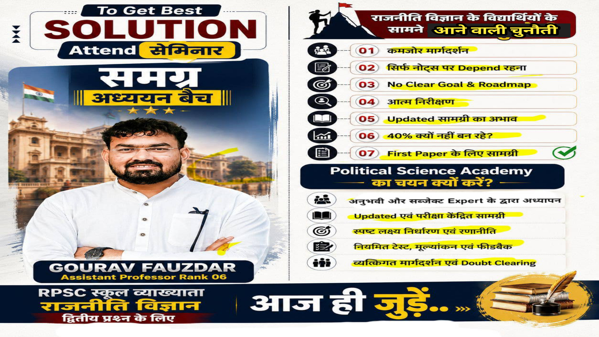 RPSC First Grade Political science New 🆕 Batch